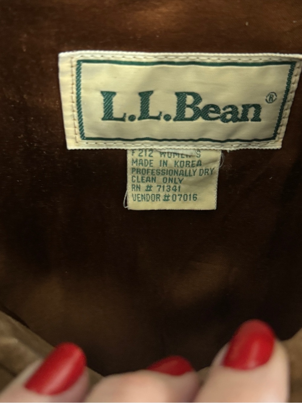 VTG L.L. Bean Genuine Suede Chore Coat Western Ranchwear Barn Jacket Size L/XL - Picture 7 of 8
